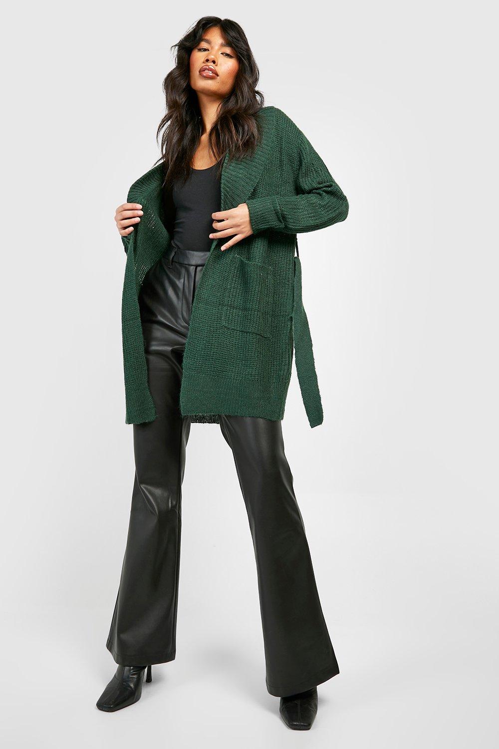 Womens on sale belted cardigan